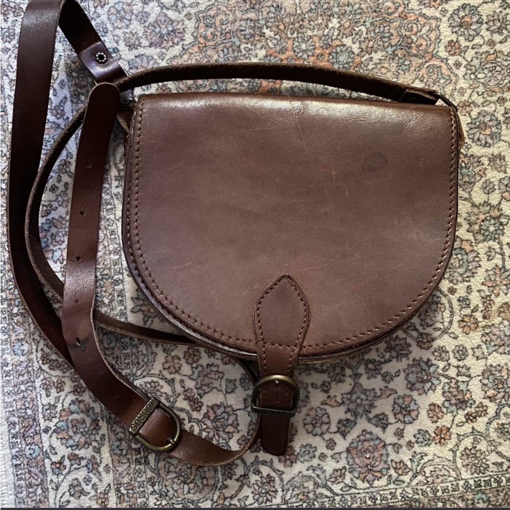 Kuros Brown Leather Crossbody Bag